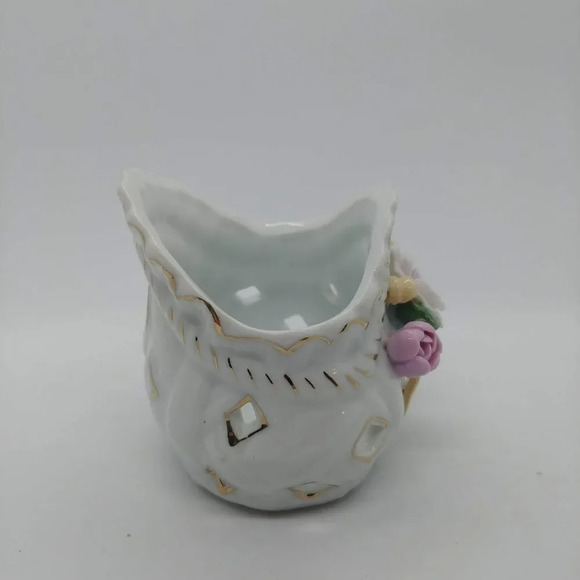 Small Bowl Ceramic Flowers and Cutouts - Picture 5 of 7